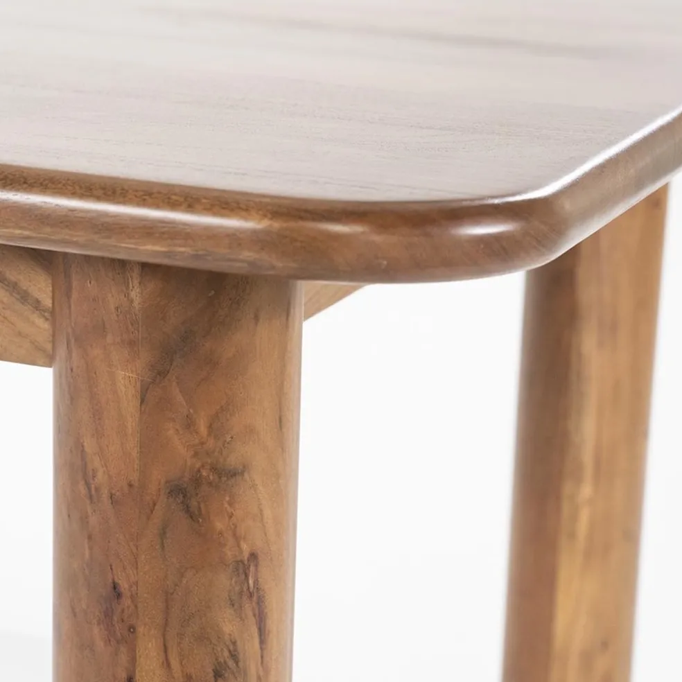 Clearance Straluma Acacia houten eettafel met afgeronde hoeken