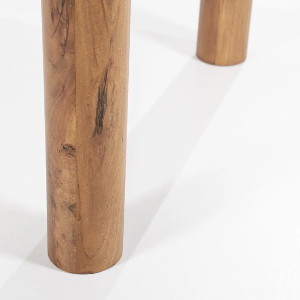 Clearance Straluma Acacia houten eettafel met afgeronde hoeken