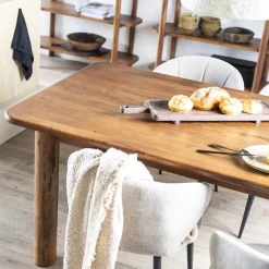 Clearance Straluma Acacia houten eettafel met afgeronde hoeken