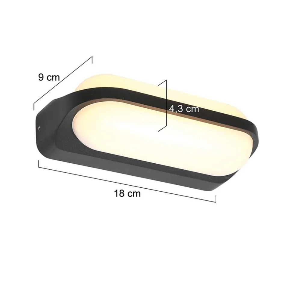Shop Straluma Aluminium buitenlamp zwart inclusief LED
