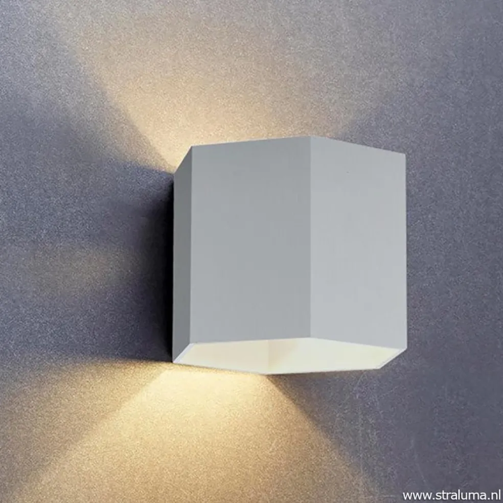 Hot Straluma Aluminium wandlamp 6-hoek up+down