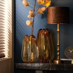 Outlet Straluma Antiek bronzen lampvoet Semut exclusief kap