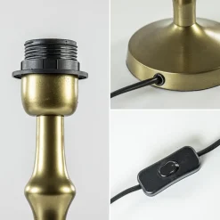 Sale Straluma Antiek bronzen lampvoet Semut exclusief kap