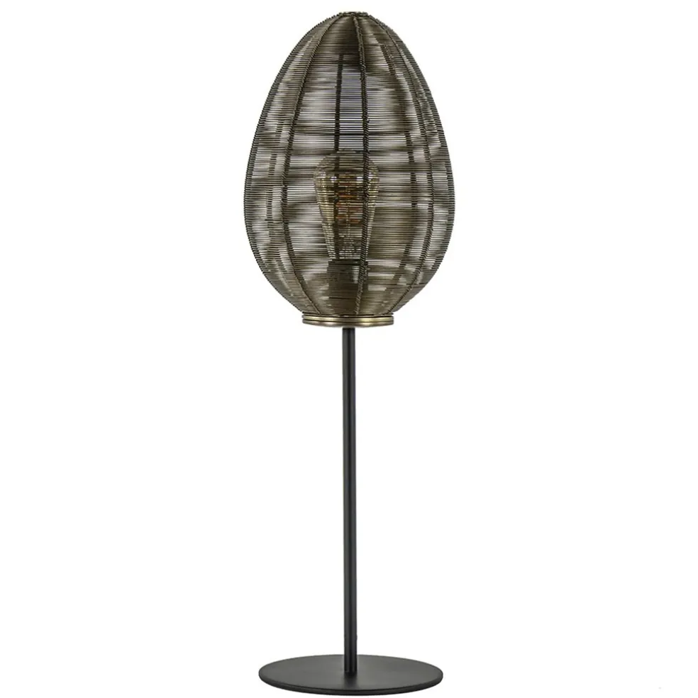 Fashion Straluma Antiek bronzen tafellamp Yaelle Light and Living