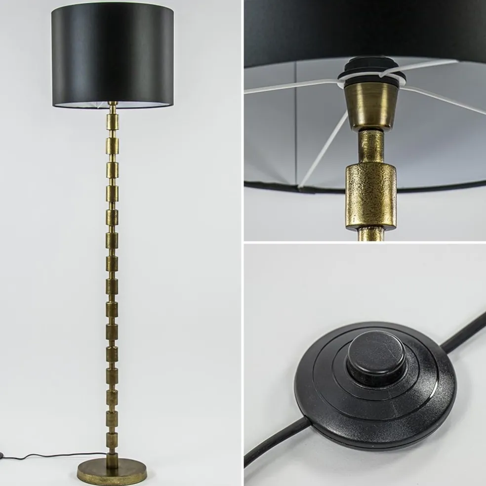 Best Straluma Antiek bronzen vloerlamp Malinda exclusief kap