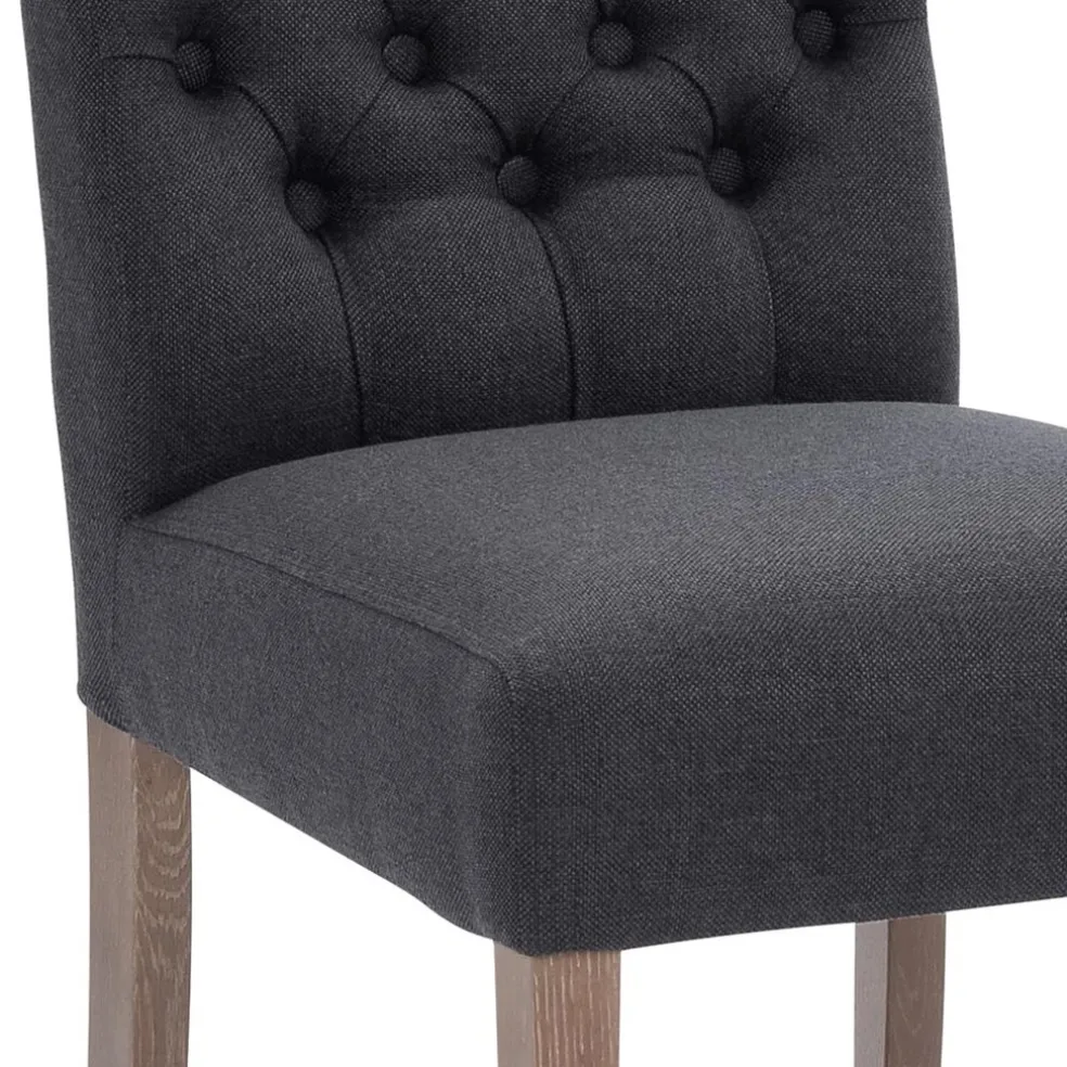 Flash Sale Straluma Antraciete eetkamerstoel met eiken poten