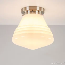Flash Sale Straluma Art Deco plafondlamp staal met wit gl.