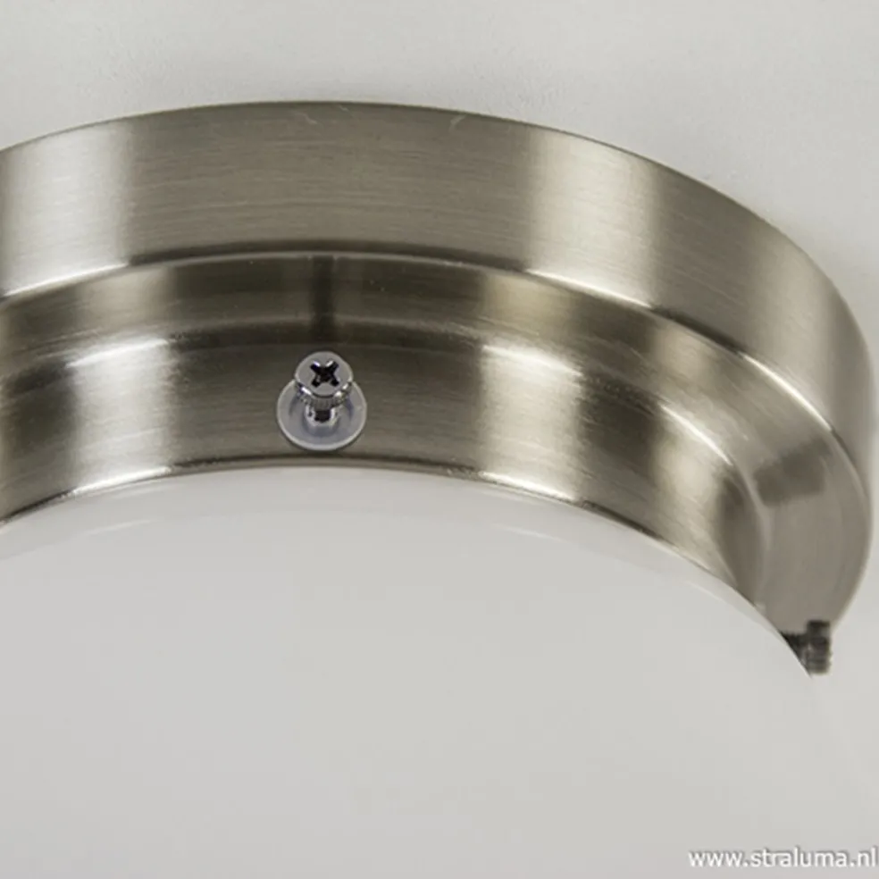 Flash Sale Straluma Art Deco plafondlamp staal met wit gl.