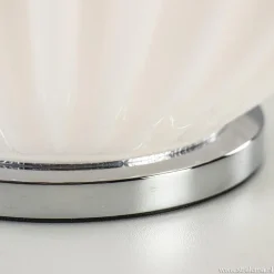 New Straluma Art Deco tafellamp chroom met opaal glazen kap