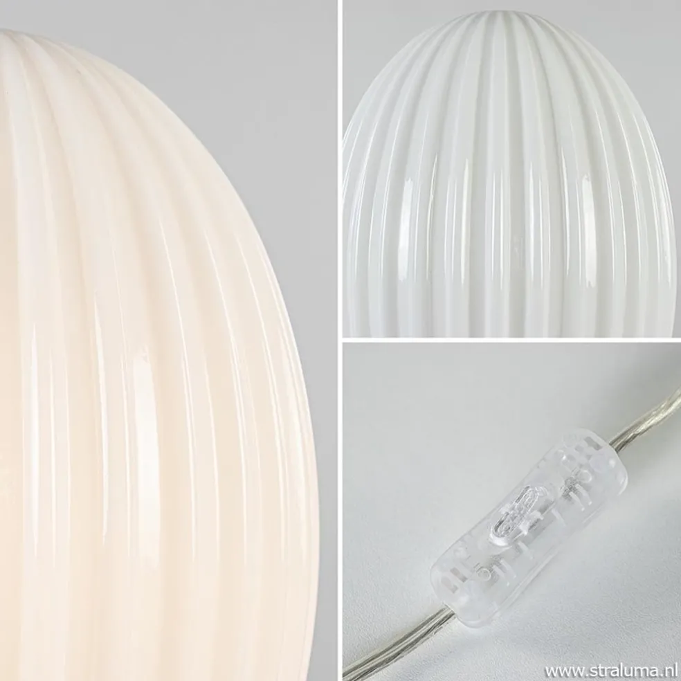 New Straluma Art Deco tafellamp chroom met opaal glazen kap
