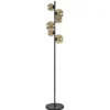 Best Straluma Art Deco vloerlamp zwart met amber glazen bollen