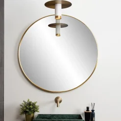 Fashion Straluma Badkamer hanglamp GU10 spot cilinder wit/brons