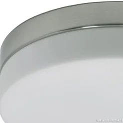 New Straluma Badkamer plafonnière staal met wit glas