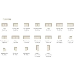 Store Straluma Bank Sef U-opstelling taupe