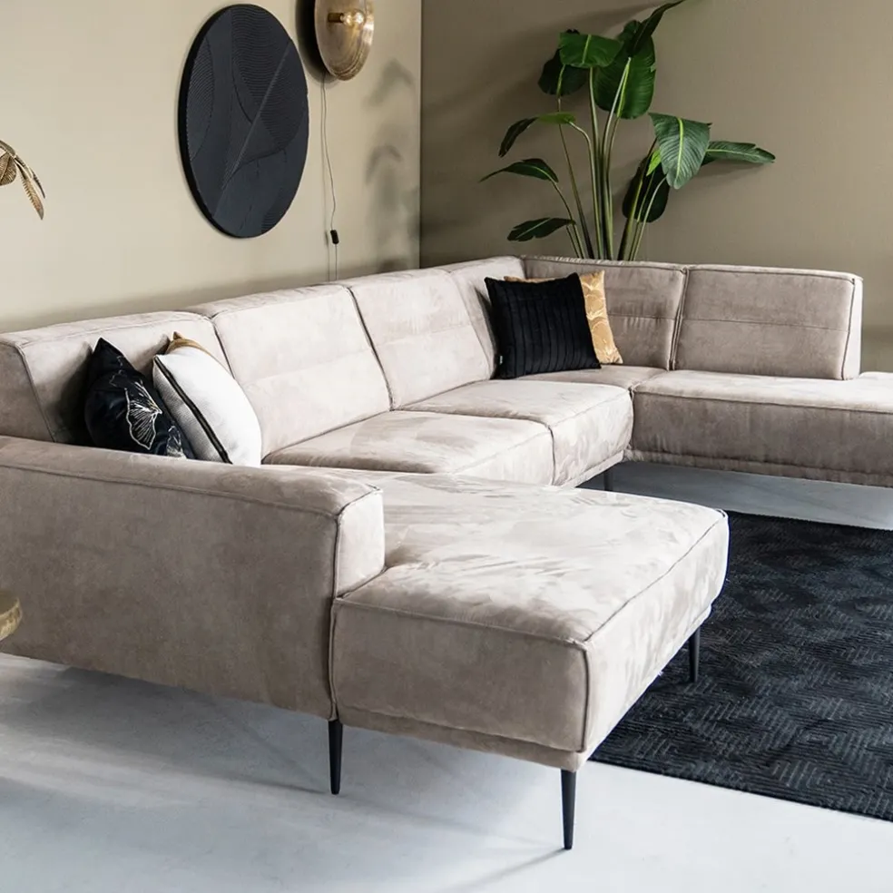 Store Straluma Bank Sef U-opstelling taupe