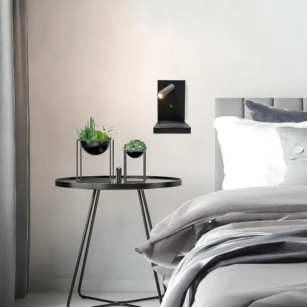Cheap Straluma Bedlamp leesspot zwart incl. fast charger