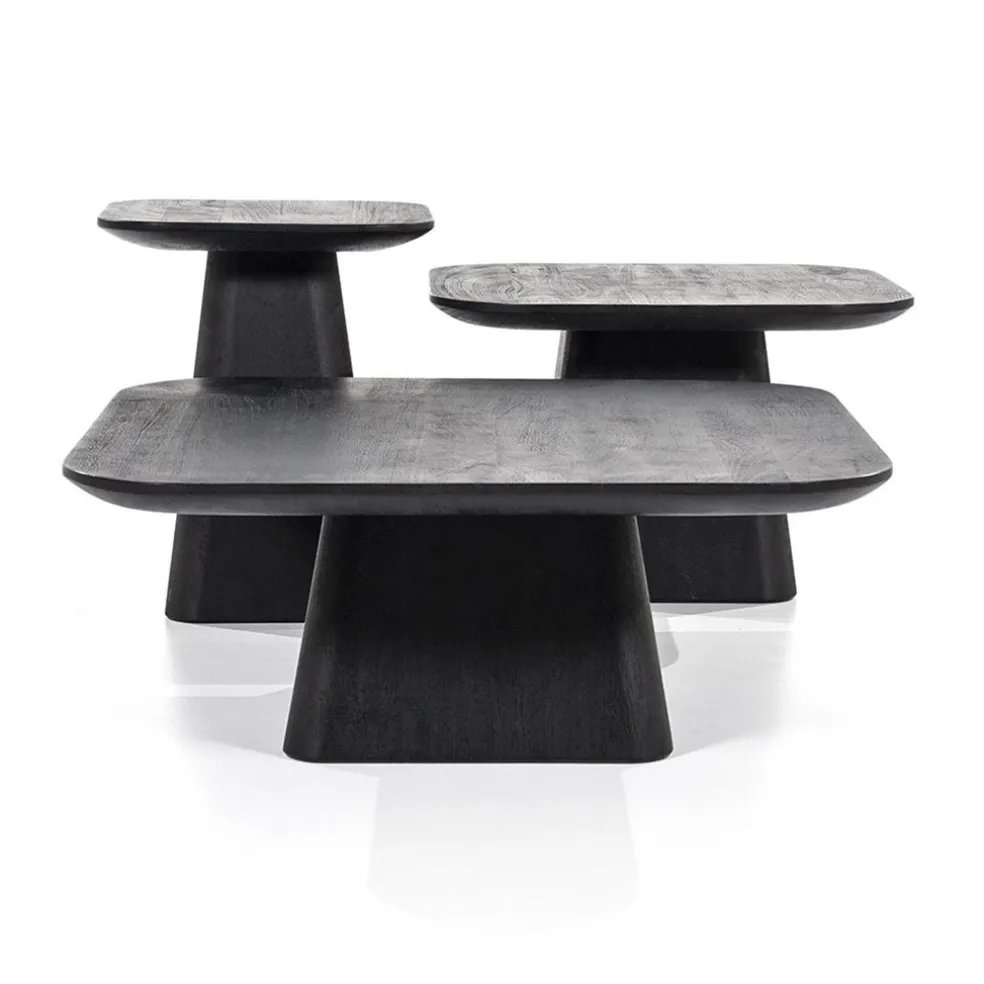Online Straluma Bijzettafel Aron zwart 60x60 cm