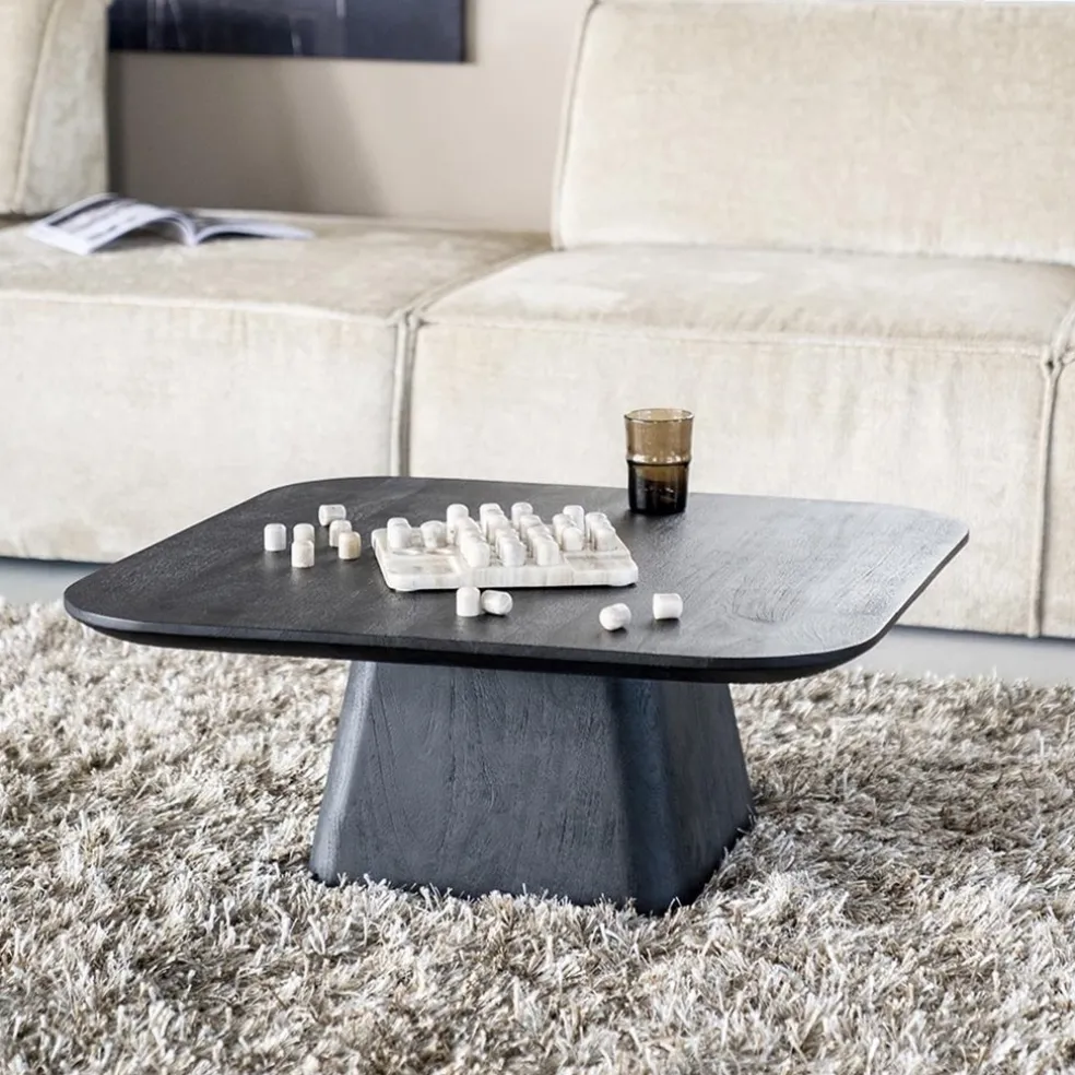 Clearance Straluma Bijzettafel Aron zwart 80x80 cm