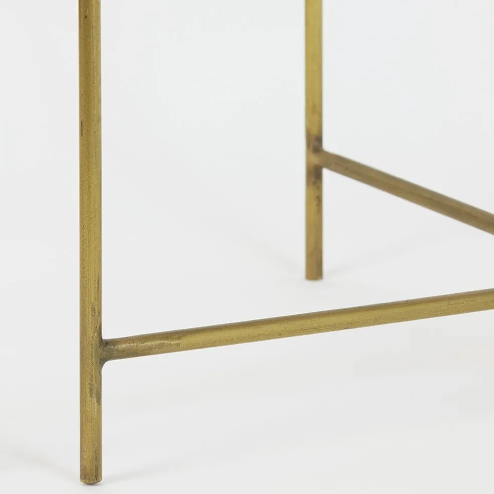 Shop Straluma Bijzettafel Delon set van 2 marrmer roze/goud