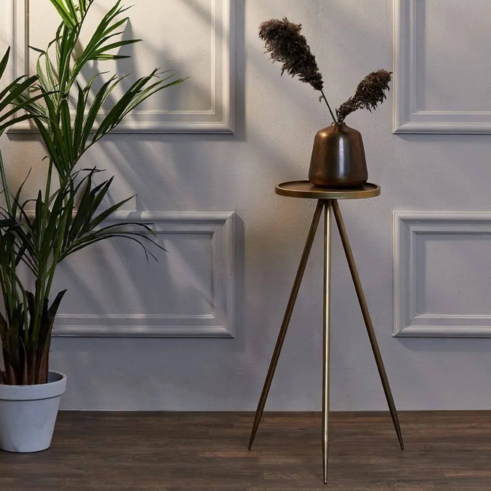 Fashion Straluma Bijzettafel Envira antiek goud Ø30x80.5 cm