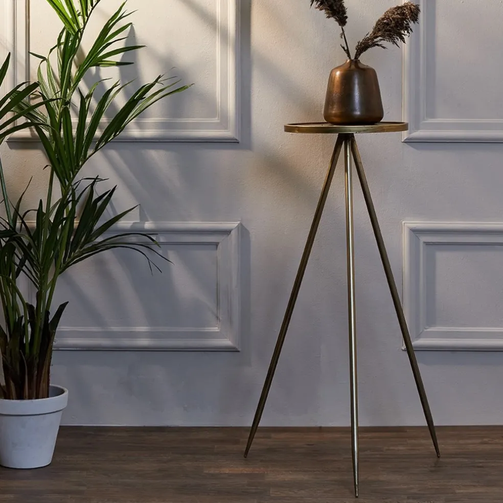 Cheap Straluma Bijzettafel Envira antiek goud Ø35x98,5 cm