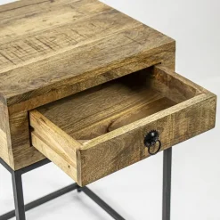 Sale Straluma Bijzettafel met lade mangohout/metaal