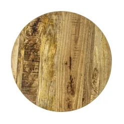 Hot Straluma Bijzettafel rond mangohout met zwart staal 60 cm