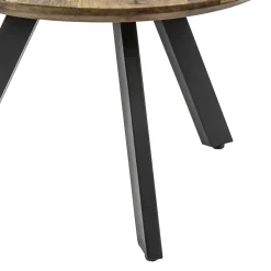 Hot Straluma Bijzettafel rond mangohout met zwart staal 60 cm