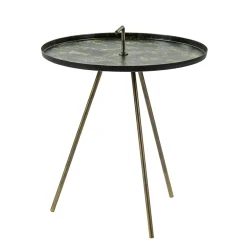 Best Straluma Bijzettafel Saphire groen met brons 45 cm