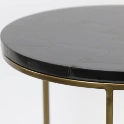 Flash Sale Straluma Bijzettafel Sobrina set van 2 zwart/antiek brons