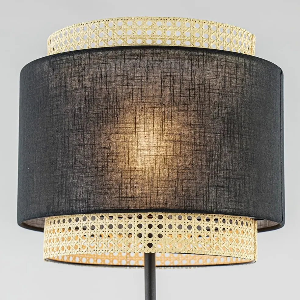 Flash Sale Straluma Boho vloerlamp mat zwart met webbing