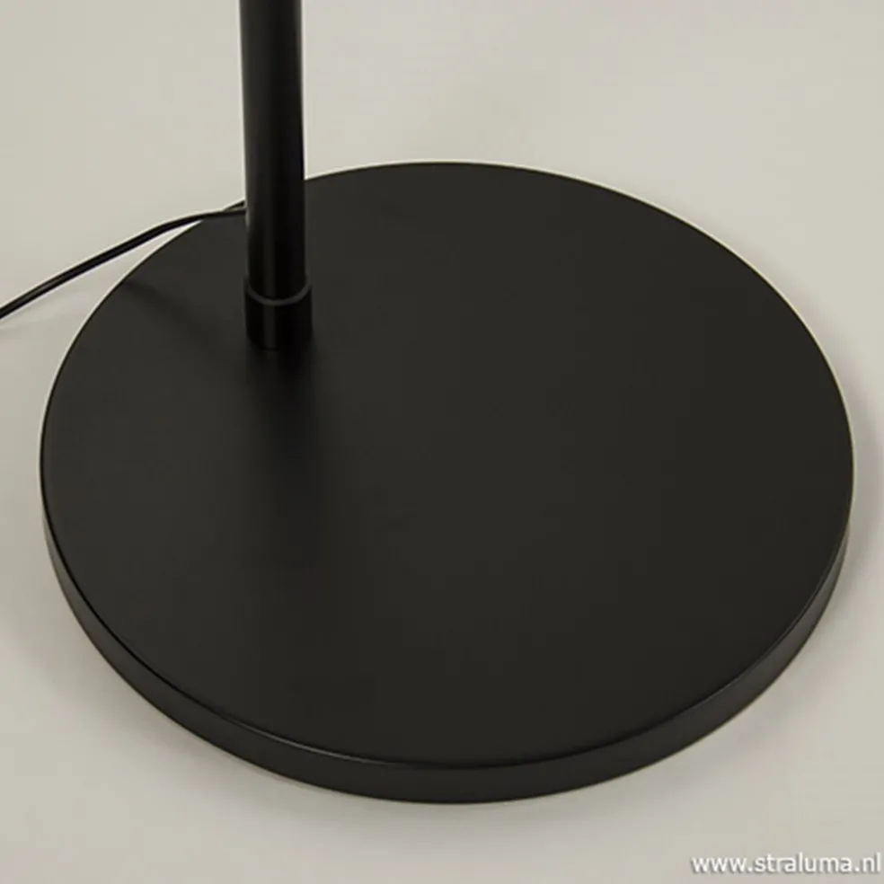 New Straluma Boog-vloerlamp zwart exclusief kap