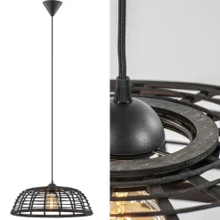 Fashion Straluma Botanisch landelijke hanglamp zwart