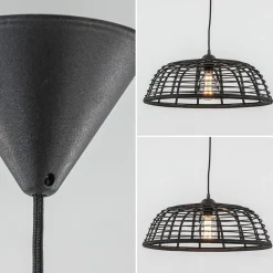 Fashion Straluma Botanisch landelijke hanglamp zwart