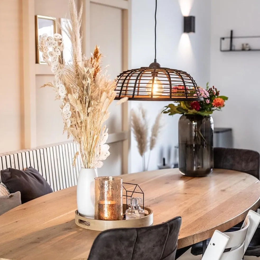 Fashion Straluma Botanisch landelijke hanglamp zwart