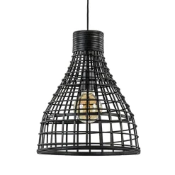 Cheap Straluma Botanische hanglamp Puerto rotan mat zwart