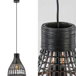 Cheap Straluma Botanische hanglamp Puerto rotan mat zwart