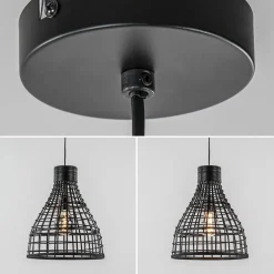 Cheap Straluma Botanische hanglamp Puerto rotan mat zwart