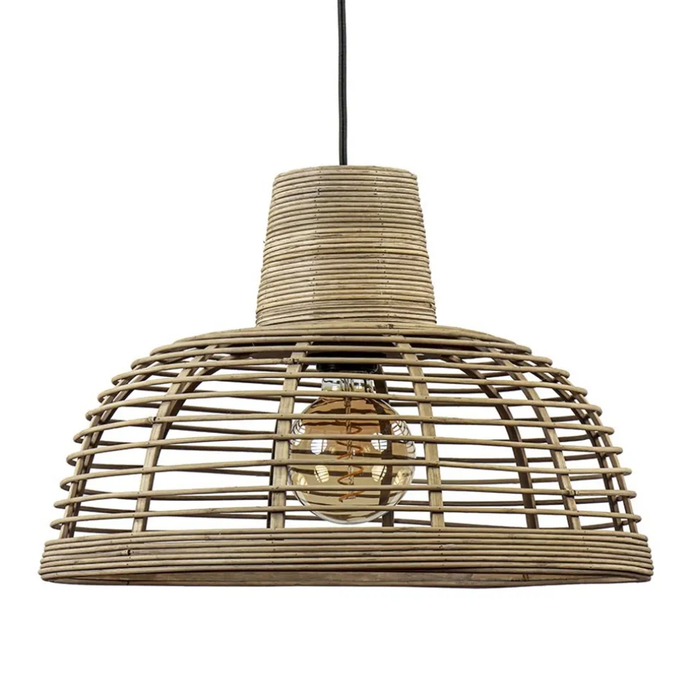 Store Straluma Botanische hanglamp rotan met mat zwart