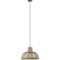 Store Straluma Botanische hanglamp rotan met mat zwart