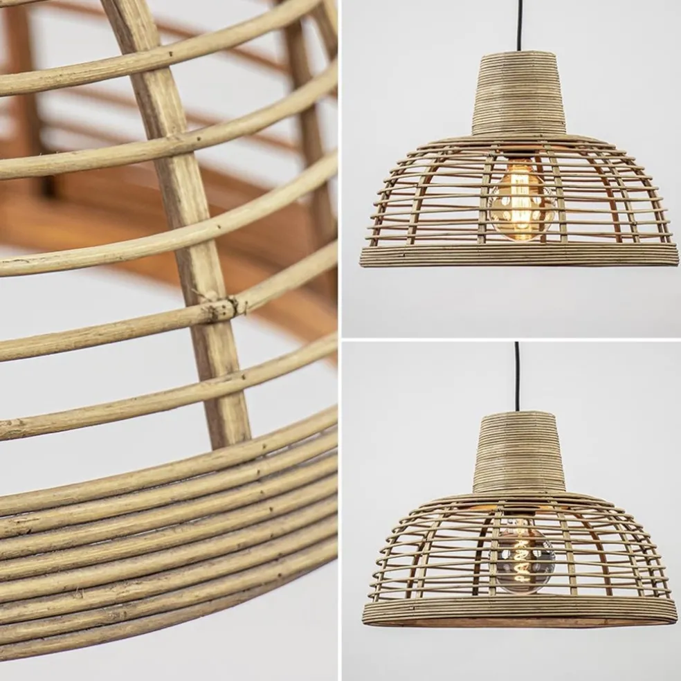 Store Straluma Botanische hanglamp rotan met mat zwart