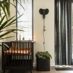 Shop Straluma Botanische wandlamp Elephant mat zwart