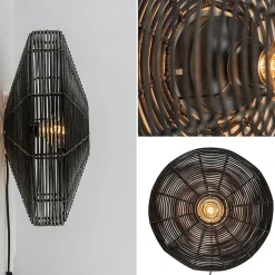 Flash Sale Straluma Botanische wandlamp Mataka donker bruin rotan L&L