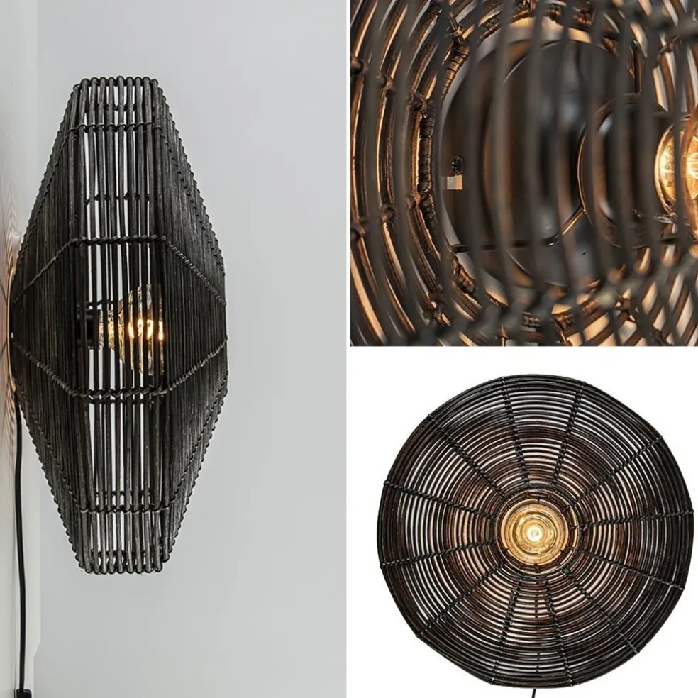 Flash Sale Straluma Botanische wandlamp Mataka donker bruin rotan L&L