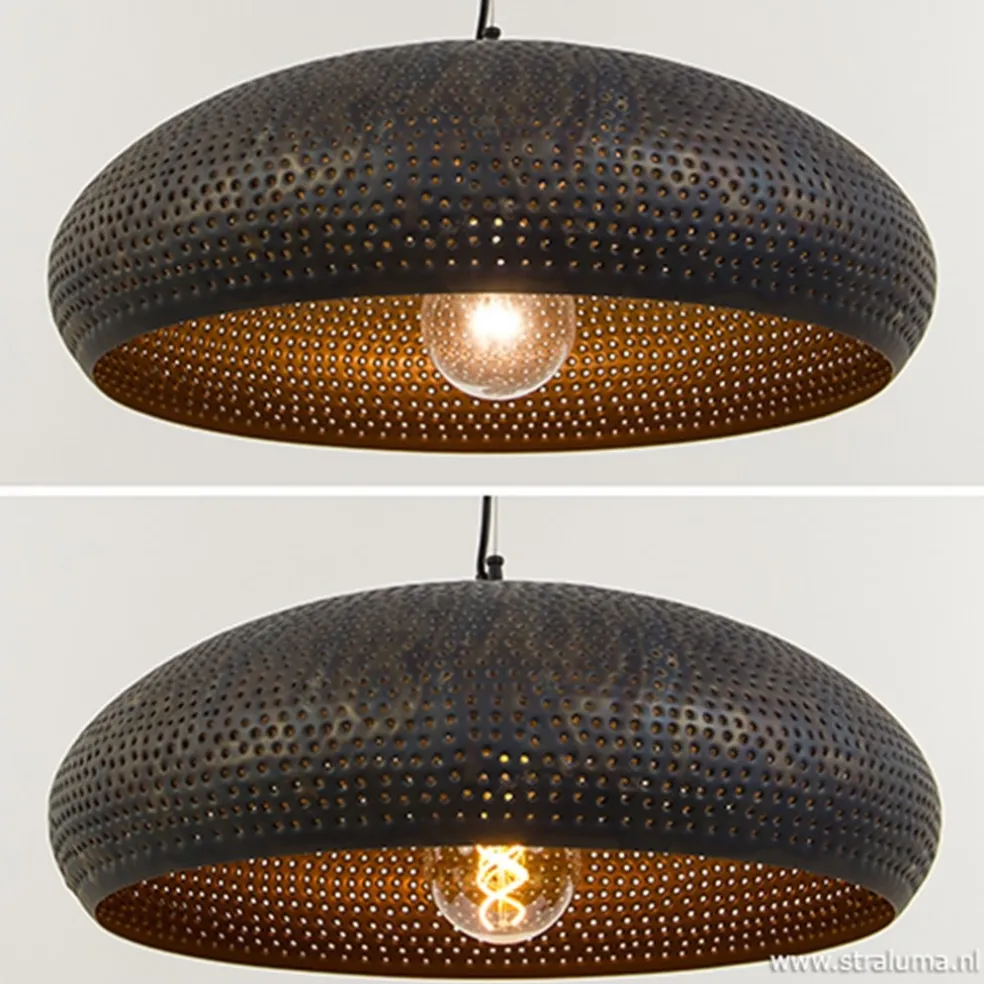 Outlet Straluma Brons-bruine hanglamp met gaatjes