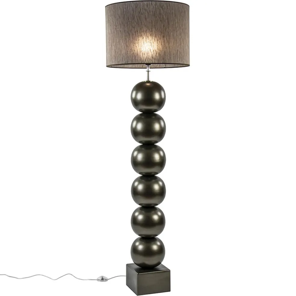 Best Sale Straluma Brons/bruine vloerlamp inclusief ronde kap 50 cm
