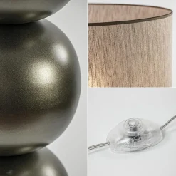Best Sale Straluma Brons/bruine vloerlamp inclusief ronde kap 50 cm