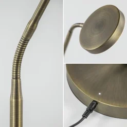 Sale Straluma Bronzen leeslamp op accu inclusief dimbaar LED