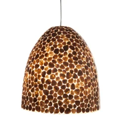 Shop Straluma Bruin gouden hanglamp met capiz schelpen