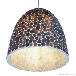 Shop Straluma Bruin gouden hanglamp met capiz schelpen